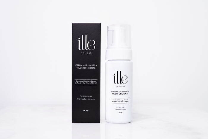 Kit Skincare ILLE com Sérum Peptídeo, Espuma de Limpeza e nécessaire, foto 4